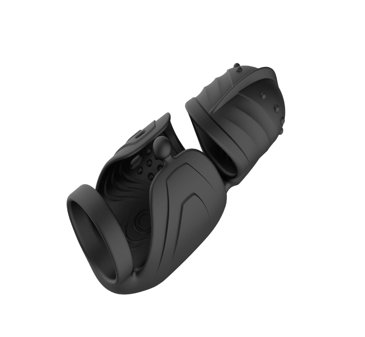 Jucarii Sexuale, Masturbator Exciting, 10 Moduri Vibratii, 10 Moduri Rotatii, Silicon, USB Magnetic, Negru 14 cm, Erotic24.ro