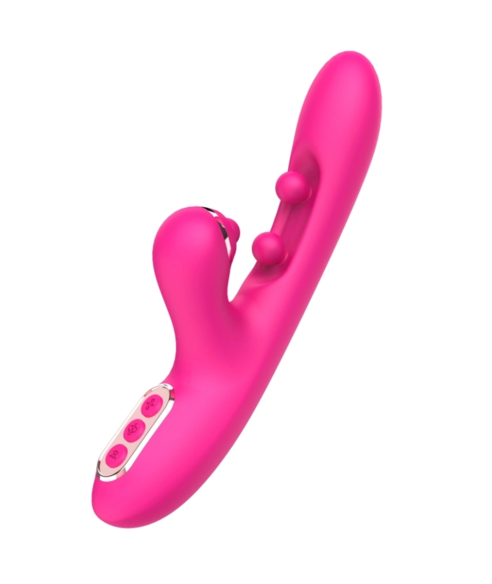 Jucarii Sexuale, Vibrator Iepuras Royal Vibe, 10 Moduri Vibratii, 10 Moduri Stimulatoare Punctul G, Silicon, USB, Roz, 24.2 cm, Passion Labs, Erotic24.ro