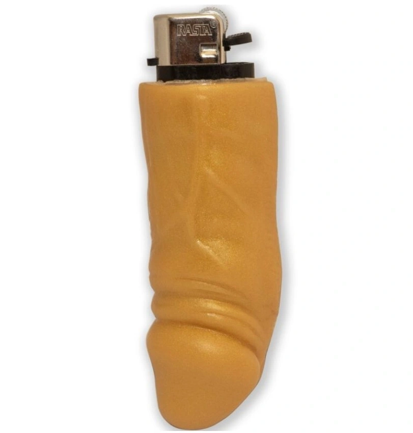 Jucarii Sexuale, Bricheta si Manson Detasabil, Penis, Auriu, 8 cm, Erotic24.ro