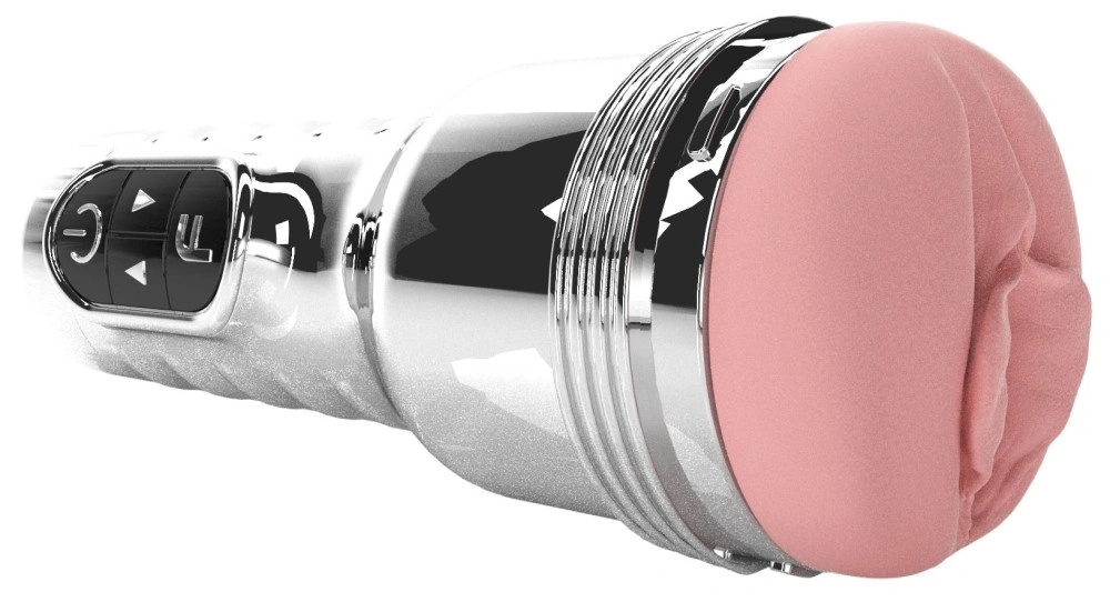 Jucarii Sexuale - Masturbator cu Vibratii Fleshlight Quiver, Functie Incalzire, TPE, USB, Argintiu, 25.5 cm, Erotic24.ro