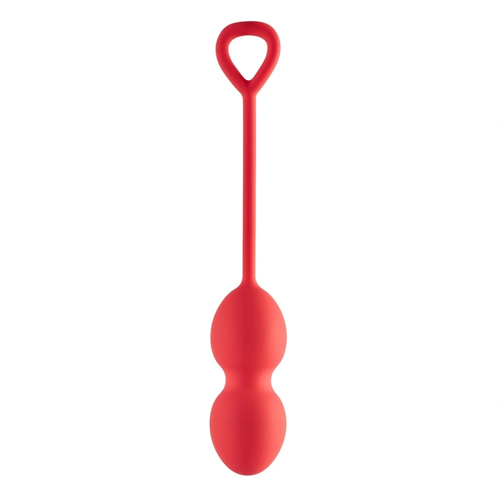 Jucarii Sexuale - Bile Vaginale pentru Exercitii Kegel Playful Drops, Silicon, Rosu, 17.5 cm, Erotic24.ro