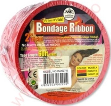 Banda adeziva Bondage Ribbon rosie, Nr. 3, Erotic24.ro