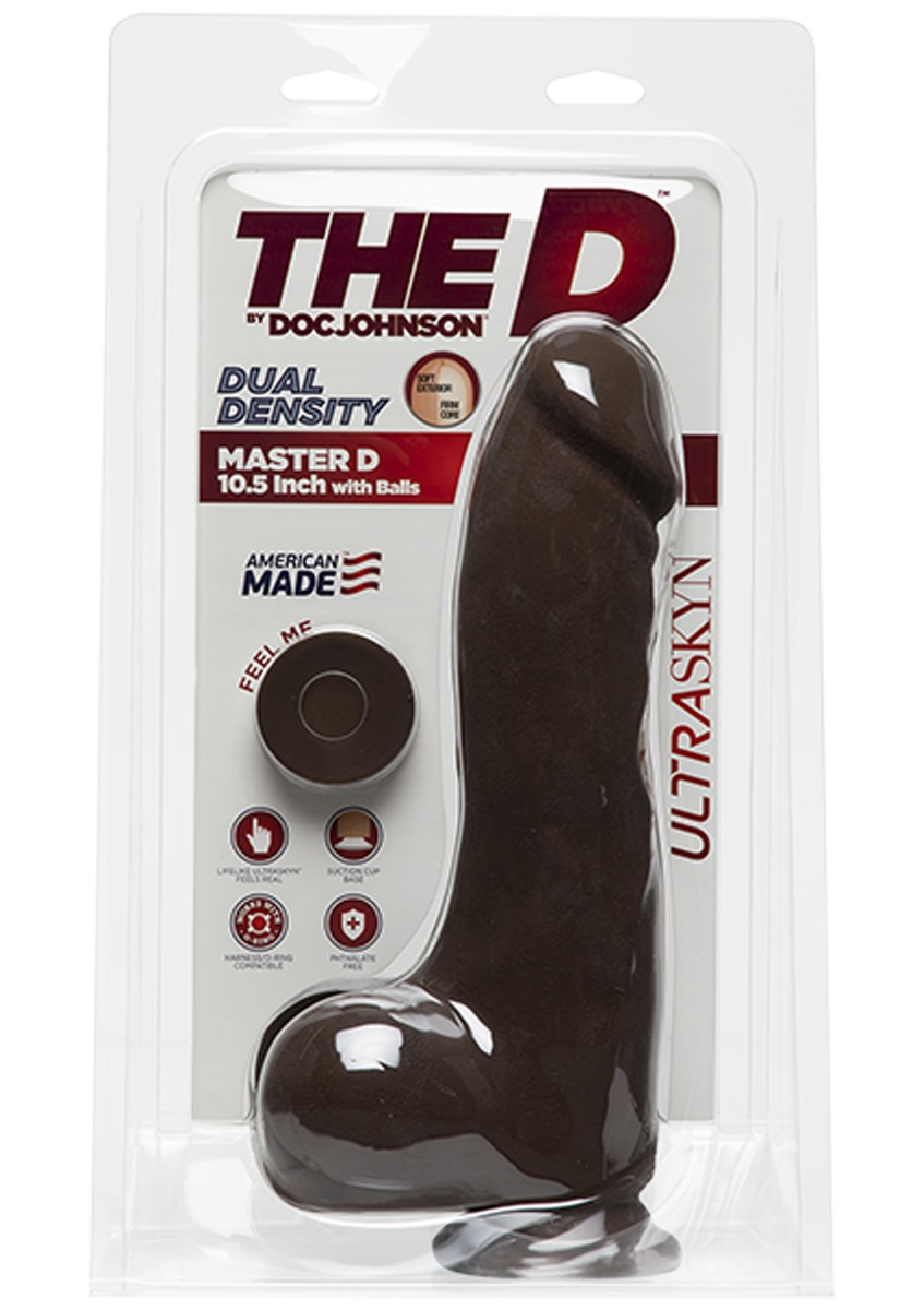 Dildo Realist Master D Ultra Skin Dual Denisty Ciocolata 28 cm