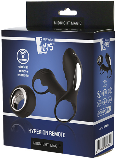 Inel Hyperion Midnight Magic, Remote Control, 12 Moduri Vibratii, Silicon, USB, Negru