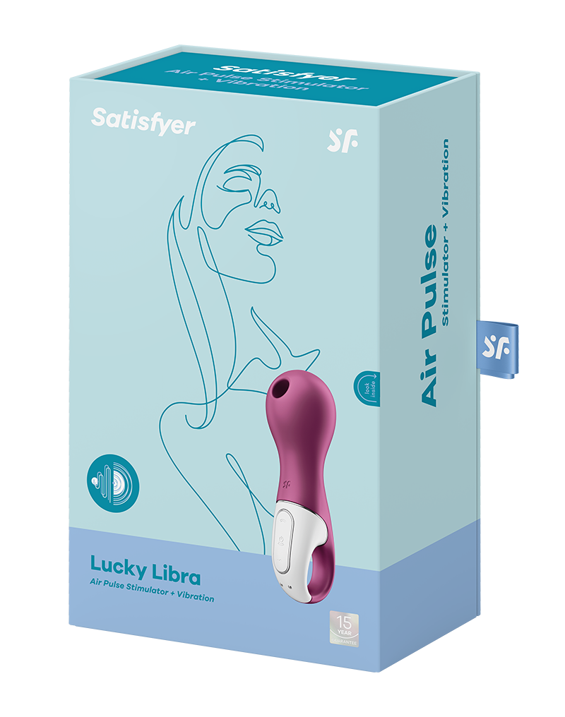 Stimulator Clitoris Lucky Libra Air Pluse+Vibrations Silicon USB Mov/Alb