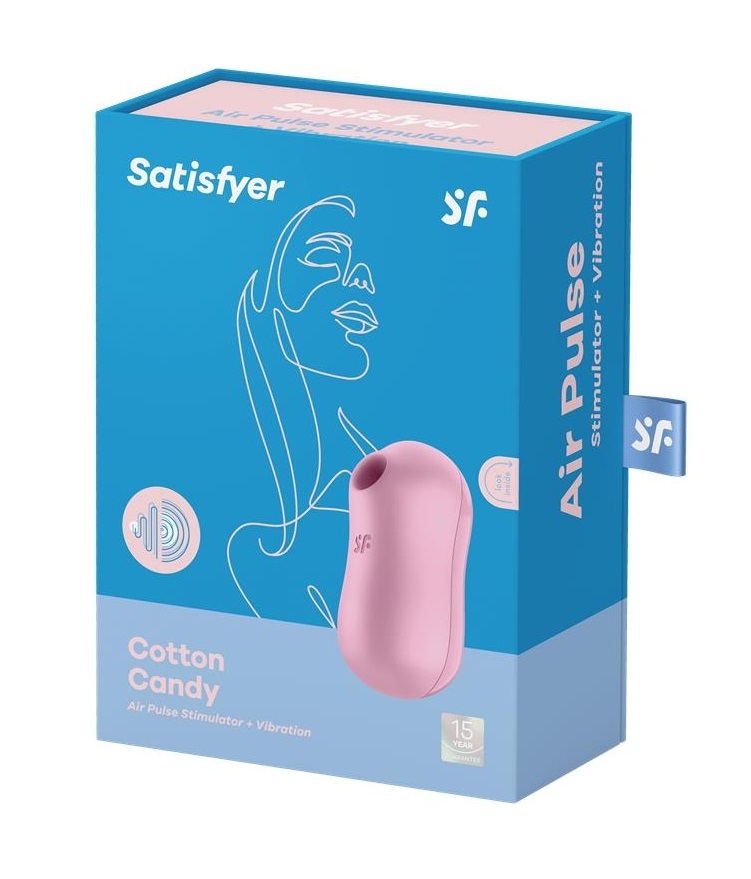 Stimulator Clitoris Cotton Candy Air Pulse+Vibration USb Silicon Lila