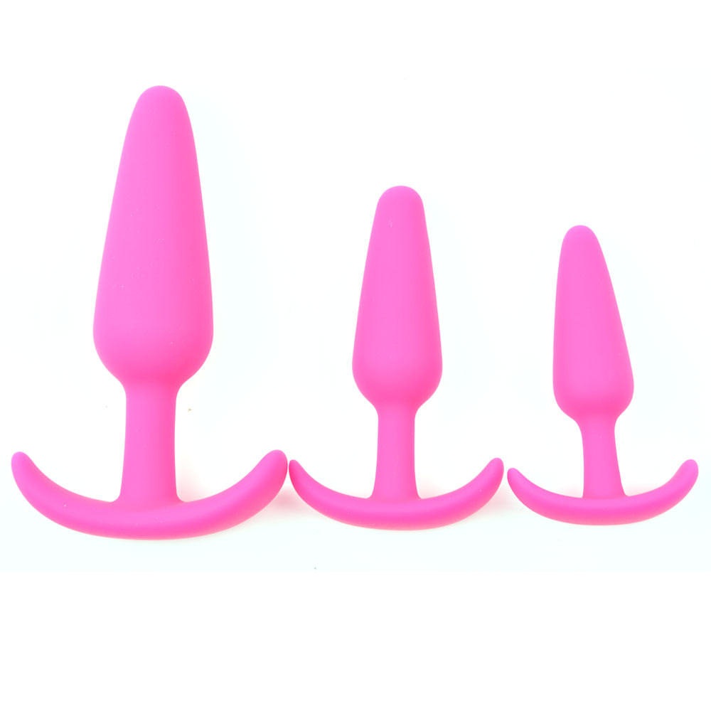 Set 3 dopuri anale roz Passion Labs