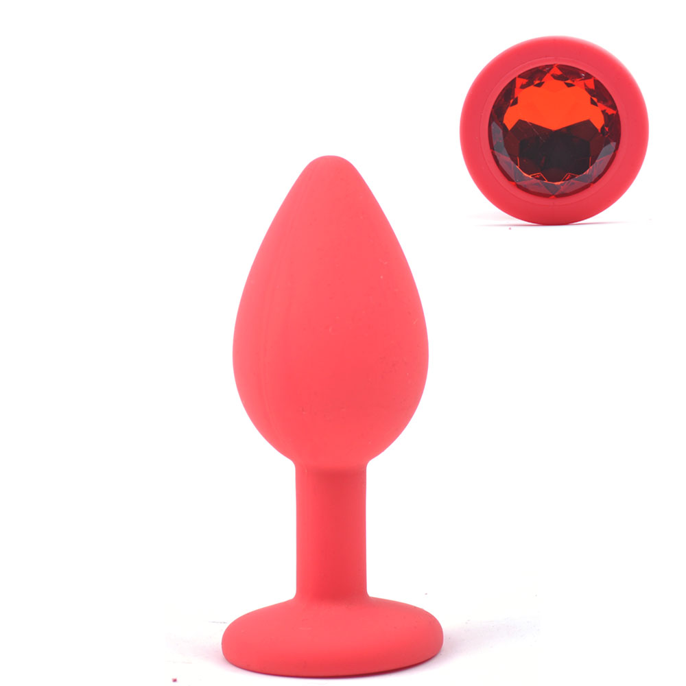 Dop Anal Silicon Diamond Buttplug Mic Red Mokko Toys