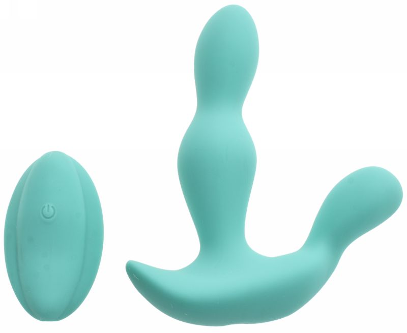 Stimulator Prostata Remote Control 10 Moduri Vibratii Silicon Lichid Verde Guilty Toy