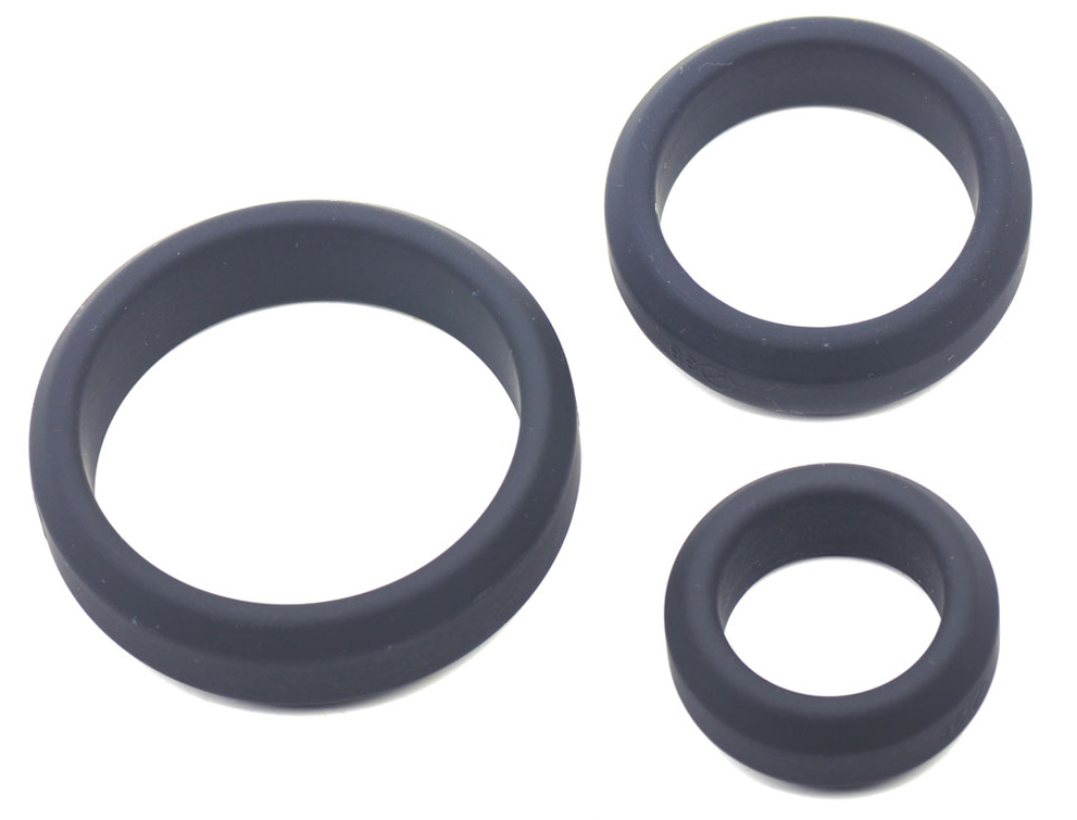 Set 3 Inele Erectie Silicon Negru Mokko Toys