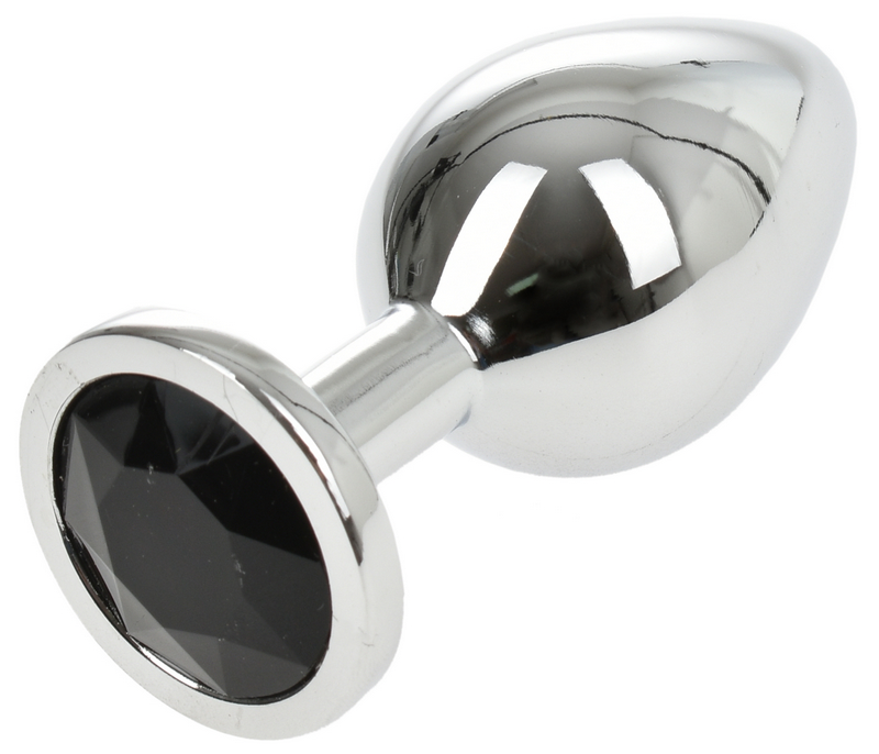 Dop Anal Medium Argintiu/Negru 8 cm Passion Labs
