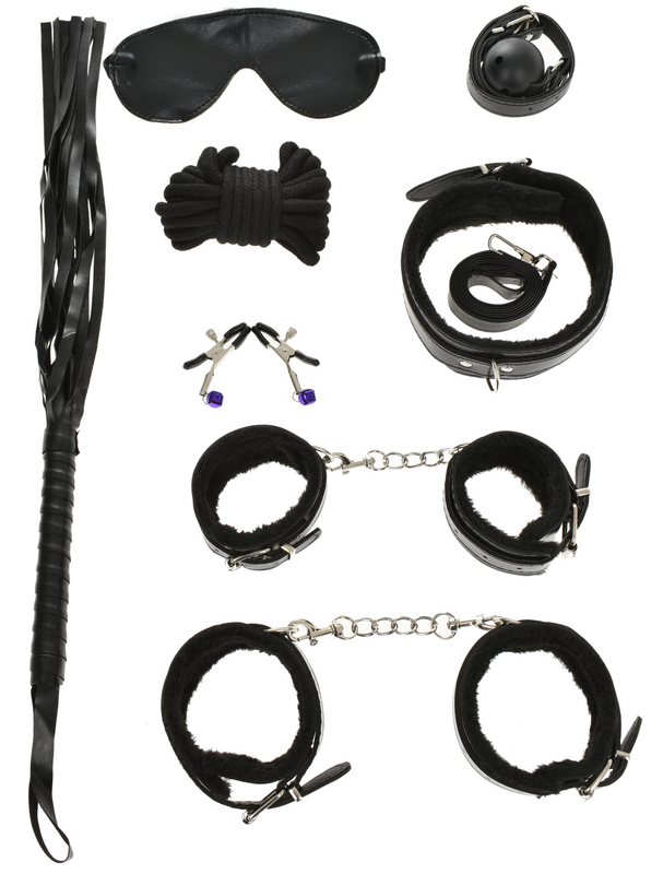 Set BDSM 8 Piese Negru cu Blanita Guilty Toys