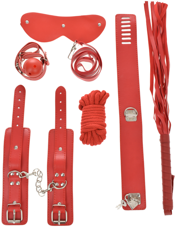 Set BDSM 7 Piese Rosu Guilty Toys