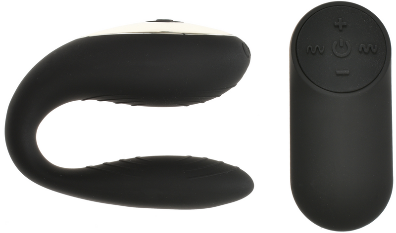 Vibrator pentru Cuplu Remote Control 28 Moduri Vibratii Negru Mokko Toys