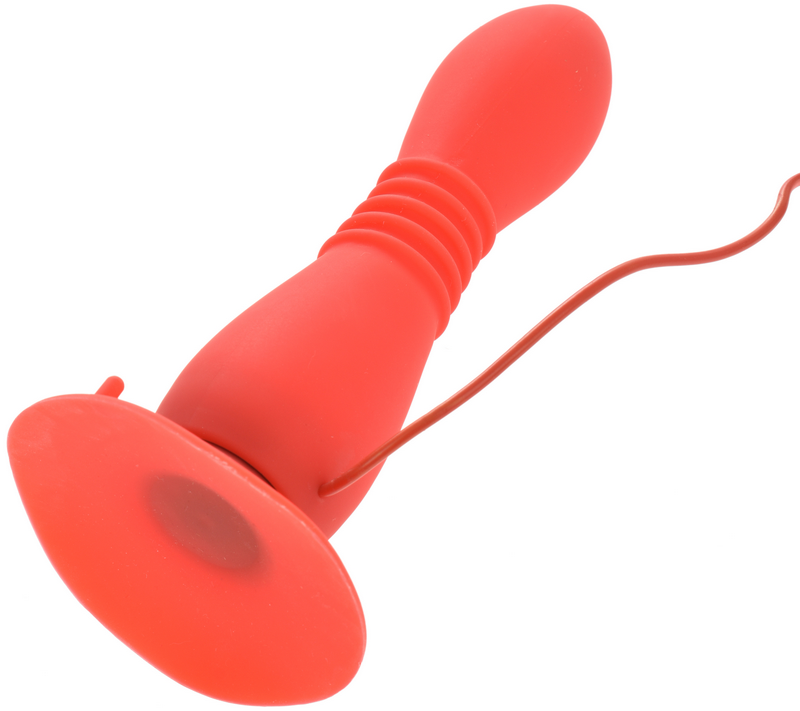 Vibrator Anal cu Telecomanda 10 Moduri Rosu 18 cm Guilty Toys