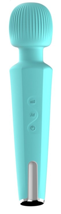 Vibrator Wand Aitana 20 Moduri+8 Intensitati Viteza Silicon USB Bleu Guilty Toys