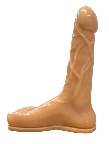 Dildo cu Vene Foot Fetish, PVC, Natural, 26 cm