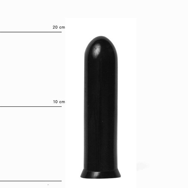 Dildo All Black PVC Negru 19 cm in SexShop KUR Romania