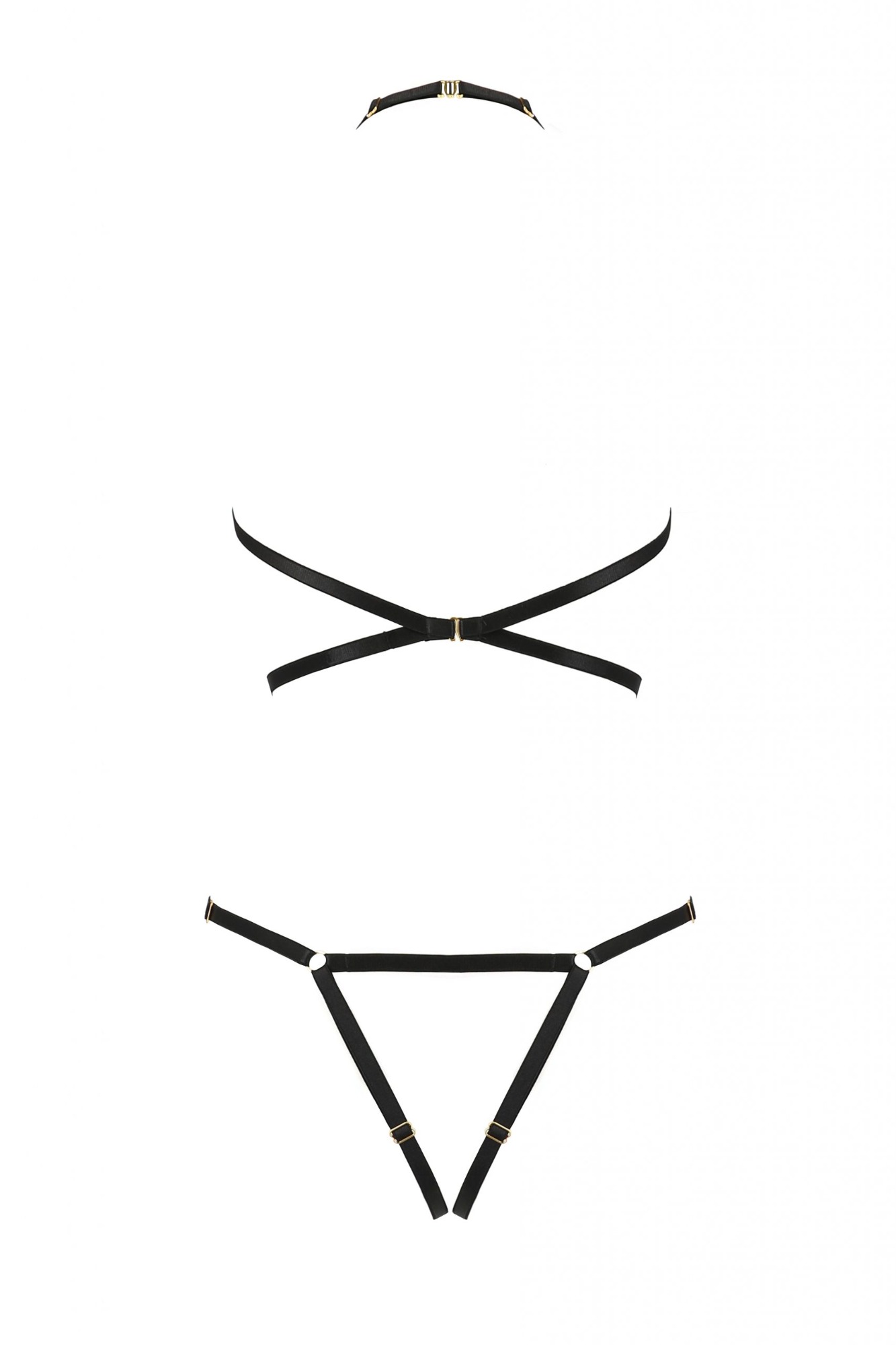 Body Harness Ivena, Negru, L/XL