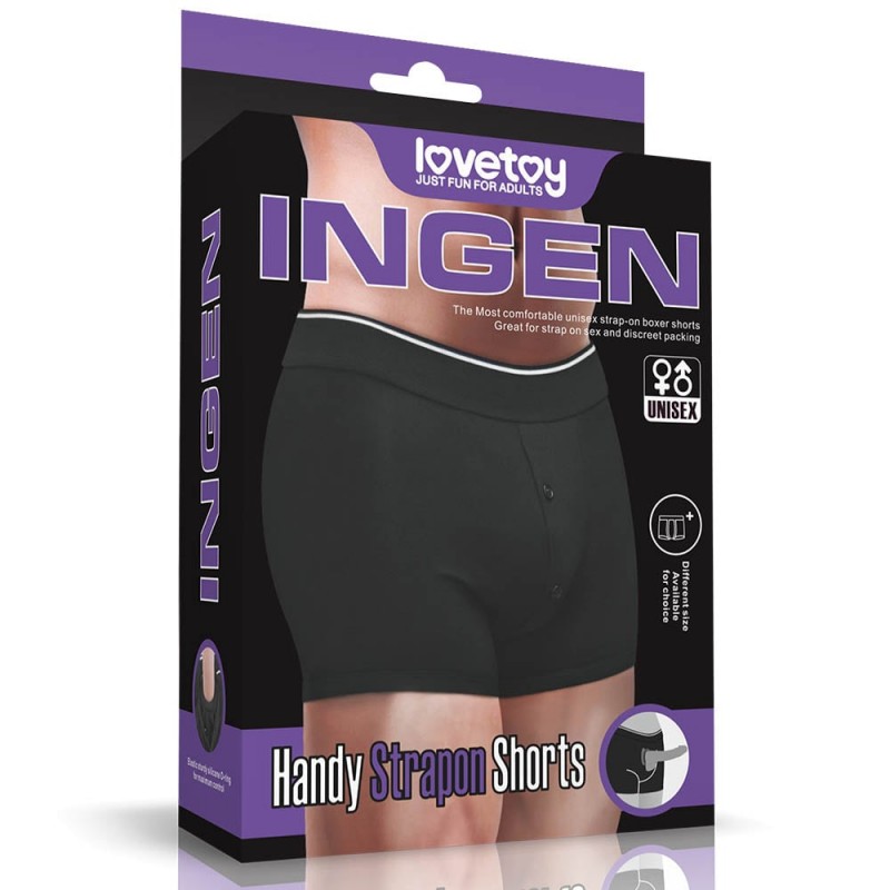 Strap-on Ingen Unisex Handy Shorts, Negr