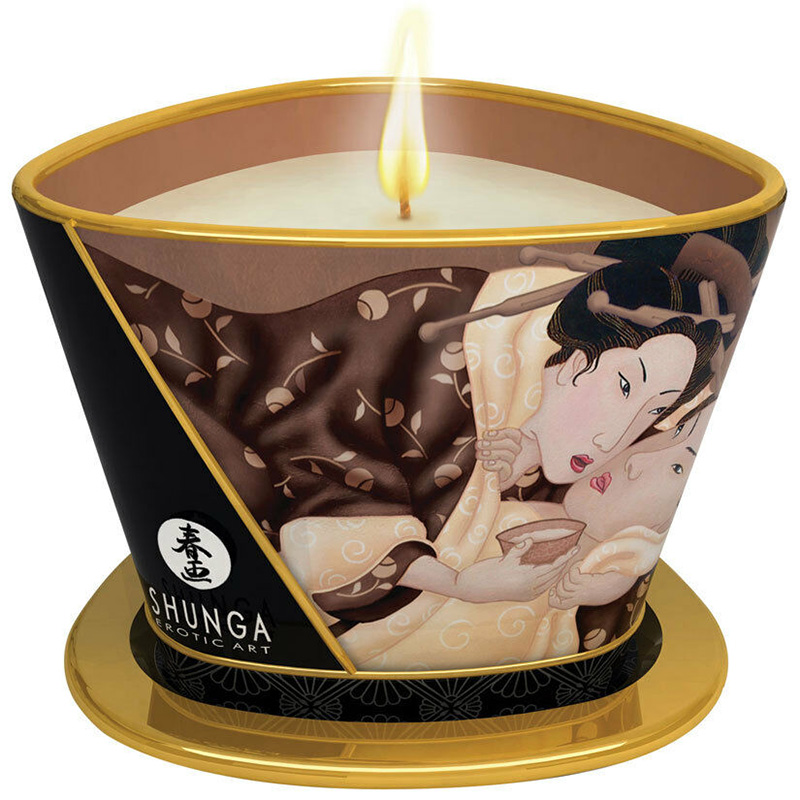 Lumanare Pentru Masaj Shunga Mini Caress By Candlelight Chocolate 170g