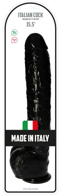 Dildo Italian Cock negru 40 cm in SexShop KUR Romania