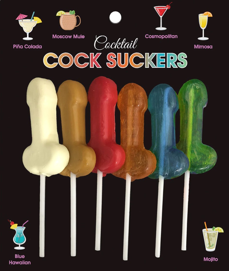 Set 6 Acadele in Forma de Penis cu Aroma de Cocktail-uri