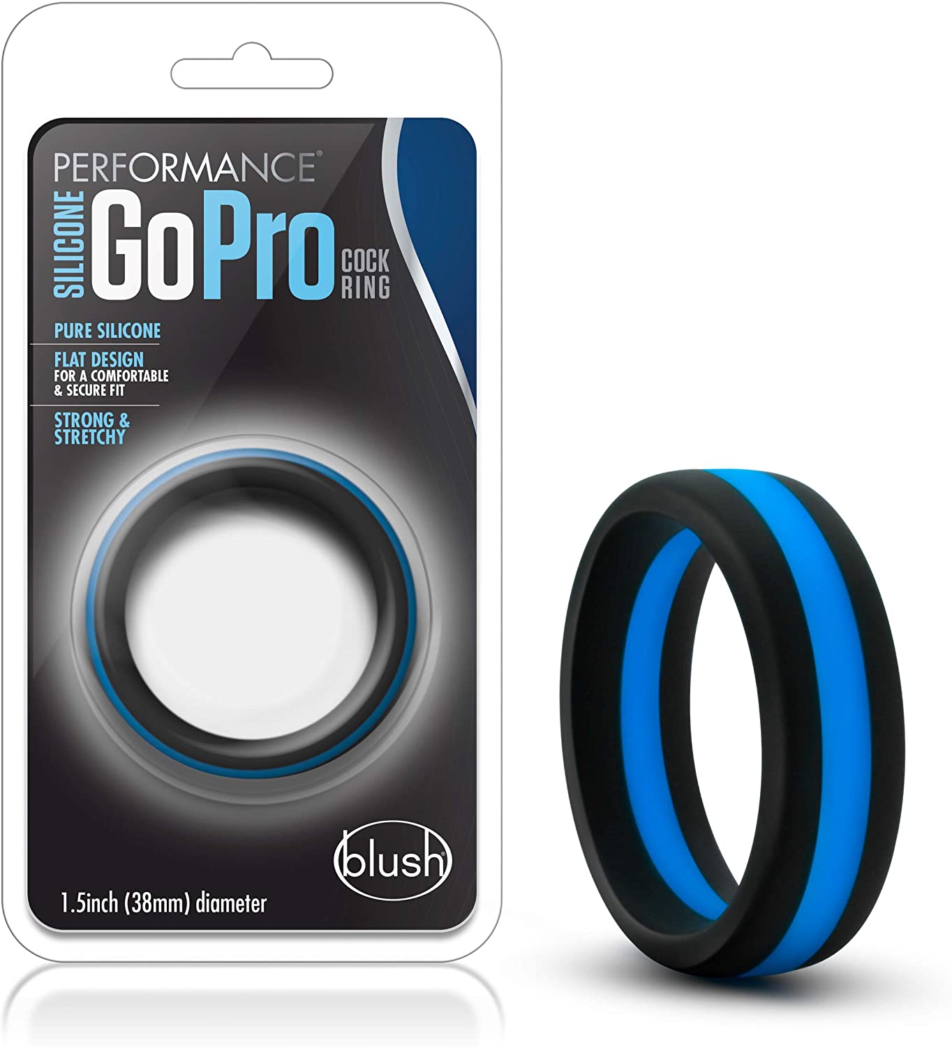 Inel de Penis GoPro Performance Silicon Negru/Albastru