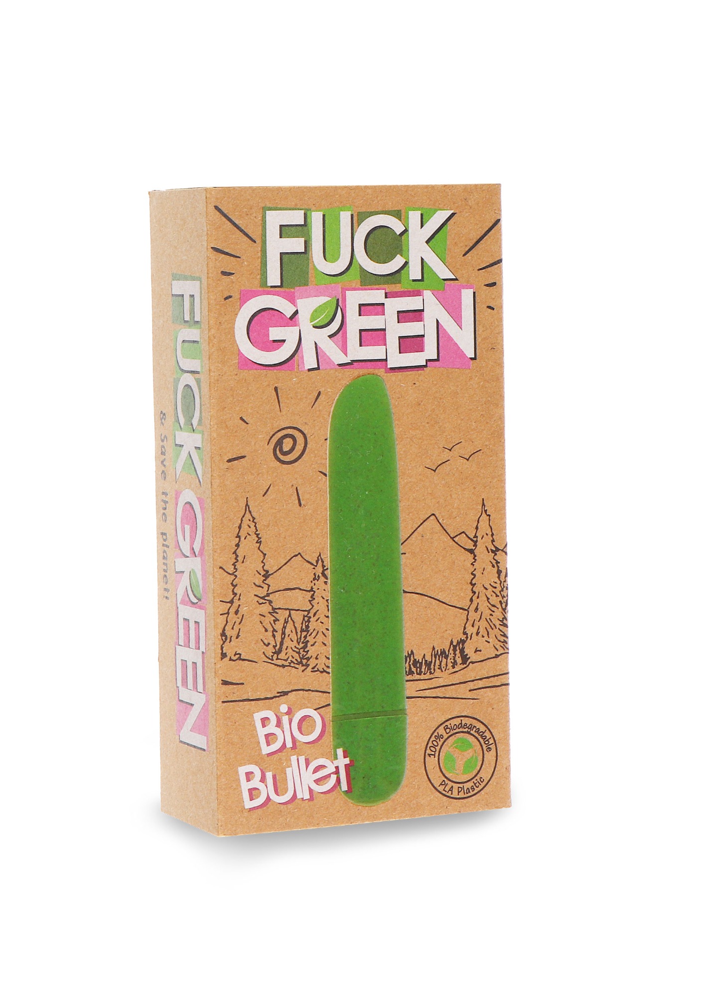 Vibrator Glont Bio Bullet 7 Moduri Vibratii Fuck Green 9.5 cm