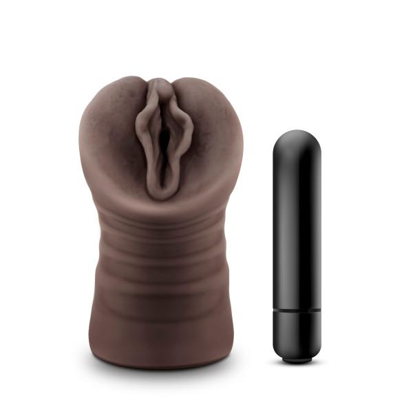 Masturbator Alexis Hot Chocolate cu Glont Vibrator