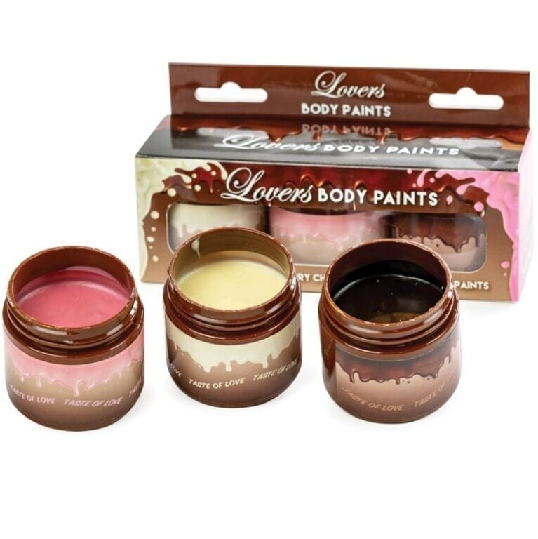 Set De Pictura Pe Corp Arome Ciocolata Alba-cu Lapte-capsuni Lovers Body Paint
