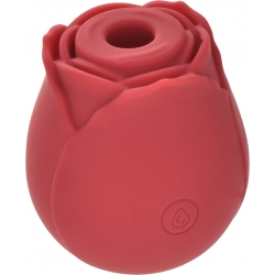 Stimulator Clitoris Flower Rose 10 Moduri Air Pulse Silicon USB Rosu Mokko Toys