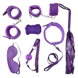 Set BDSM Restraint 7 Piese, Violet, Guilty Toys