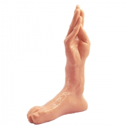 Dildo Fisting Hand Foot, PVC, Natural, 27.5 cm