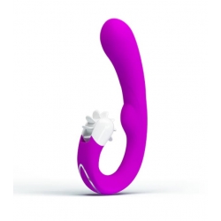 Vibrator Magic Tongue, 11 Moduri Stimulatoare, Silicon, Mov, 19.5 cm