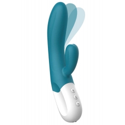 Vibrator Rabbit Bend It Plus 10 Moduri Vibratii Silicon Ocean Blue 21.5 cm