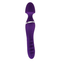Vibrator The Dual End Twirling Wand, Silicon, USB, Violet, 25 cm