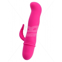 Mini Vibrator Iepuras, 10 Moduri Vibratii, Silicon, Roz, 11 cm