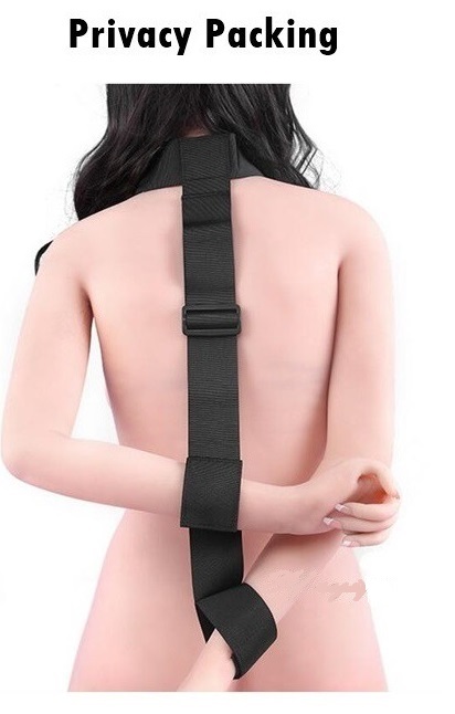 Sistem Bondage Gat-Maini la Spate cu Scai Negru Guilty Toys