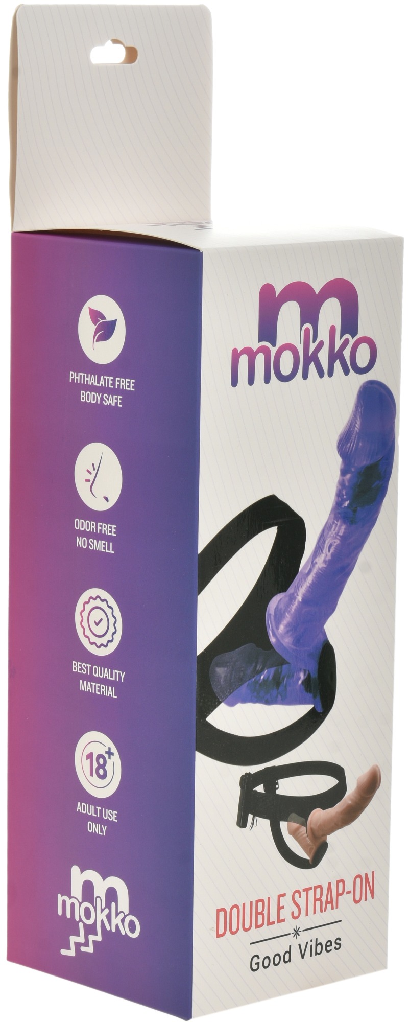 Double Strap-on Vibrator cu Telecomanda Multispeed Mokko Toys