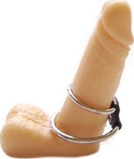 Inel Erectie Bondage Dual Ring Metal Guilty Toys