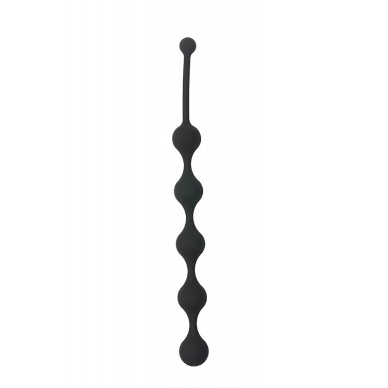 Bile Anale Five Beads Silicon Negru 28.5 cm