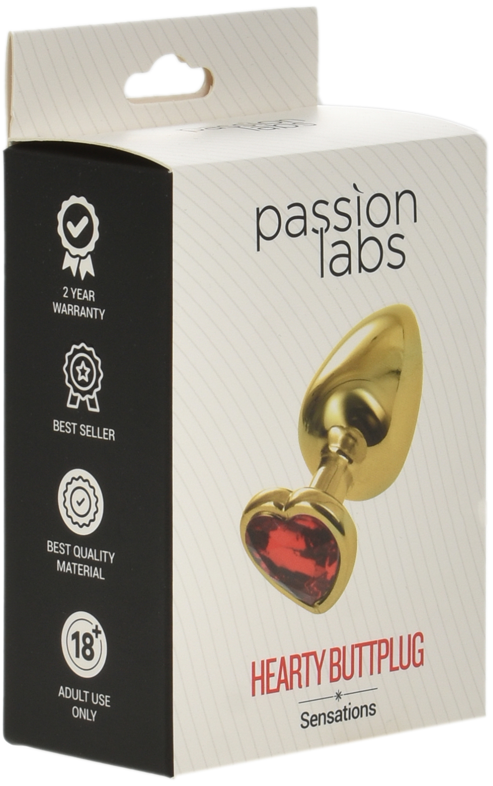Dop Anal Hearty Buttplug Large Argintiu/Mov Deschis Passion Labs