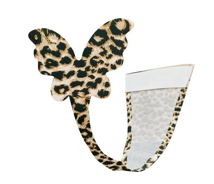 Bikini Adezivi fara Bretele, Forma Fluture, Leopard, S