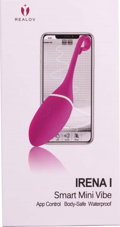 Vibrator Cuplu Realov Irena Smart, 10 Moduri Vibratii, Bluetooth, Free App, Silicon, USB, Violet, 16 cm