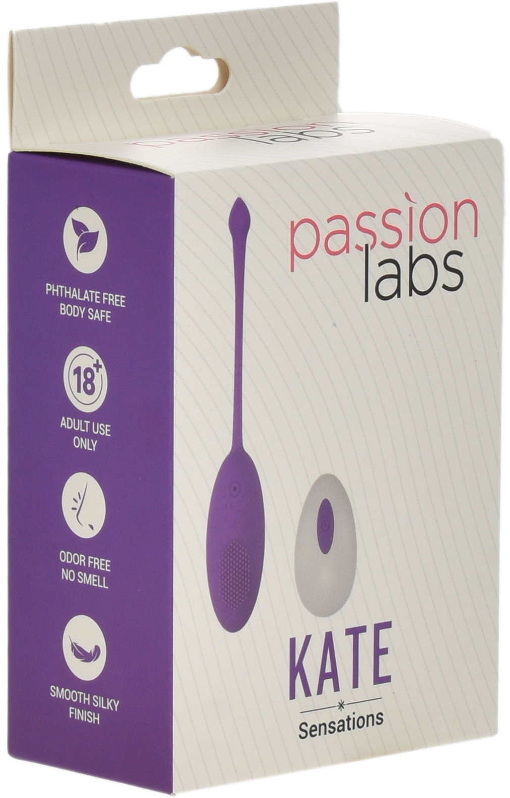 Ou Vibrator Kate Remote Control 12 Moduri Vibratii Silicon USB Albastru Passion Labs