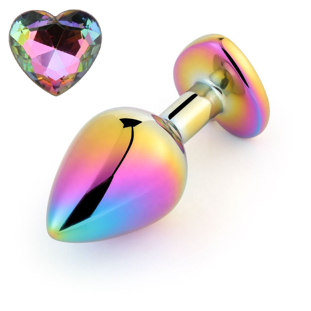 Dop Anal Metalic Small Heart Shape Multicolor Mokko Toys