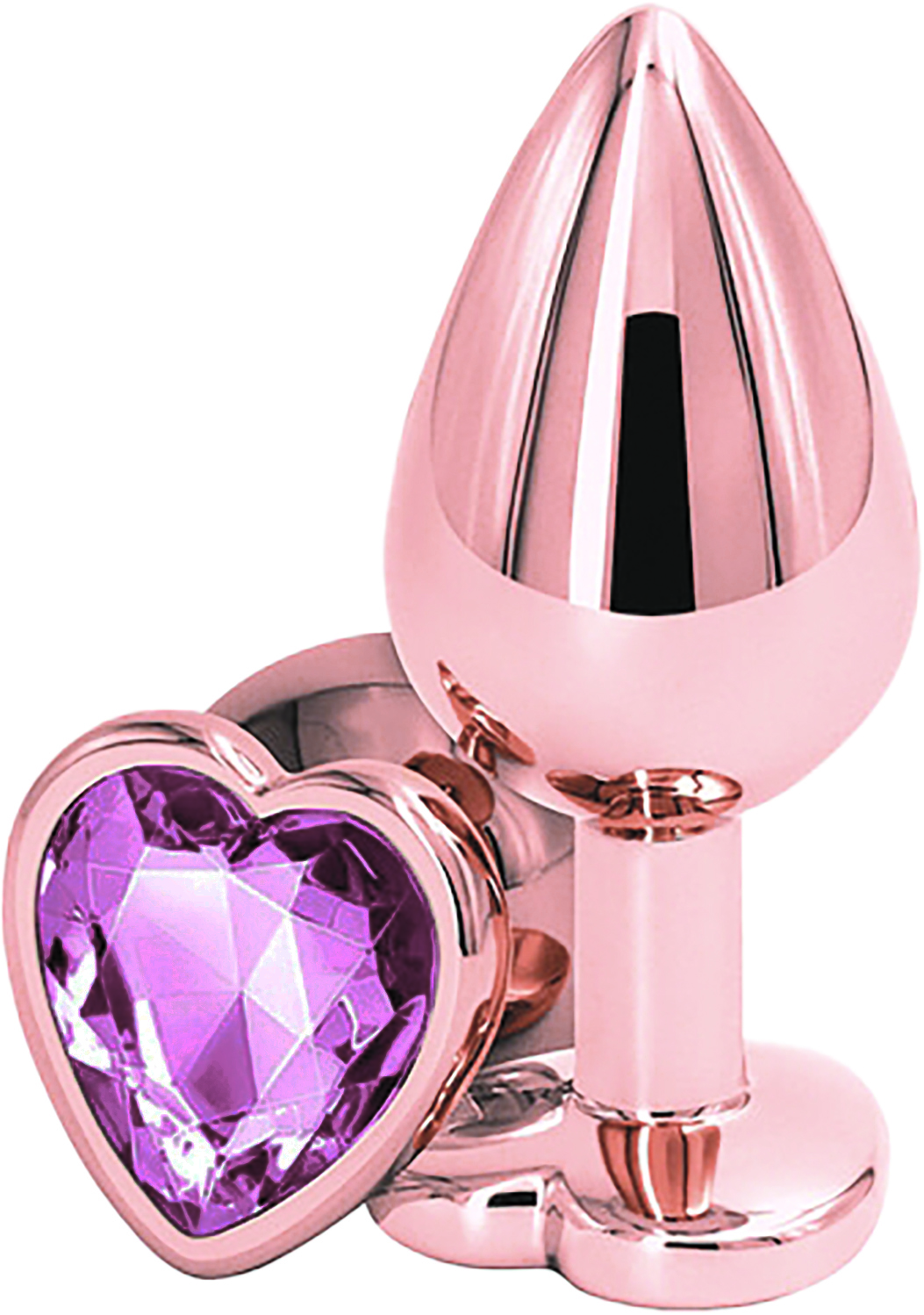 Dop Anal Brilliant Anal Plug Small, Rose Gold, Piatra Roz, Passion Labs