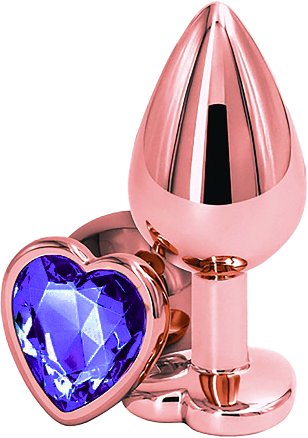 Dop Anal Brilliant Anal Plug Small, Rose Gold, Piatra Mov, Passion Labs