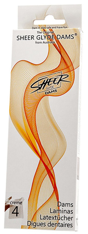 Set 4 Prezervative Sex Oral Sheer Glyde Dams Vanilla